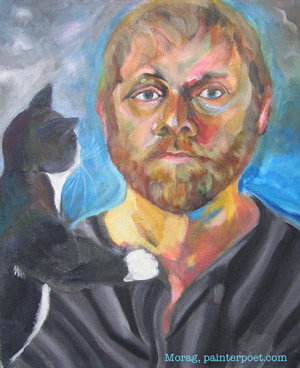 Billy with Duffy, our cat.