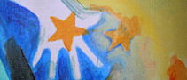 a child's hand scattering stars